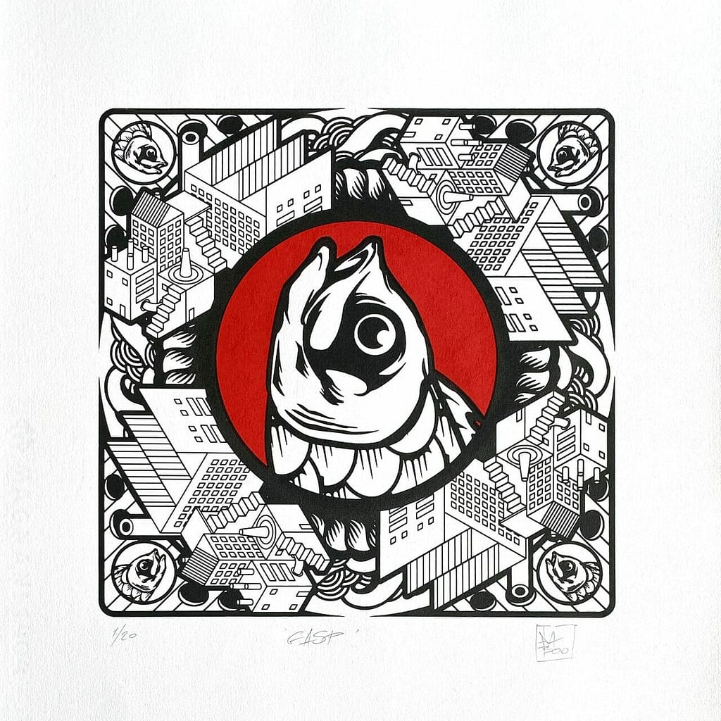 'Gasp' Print 1 fish gasp front 03 edited studiodaboo.com