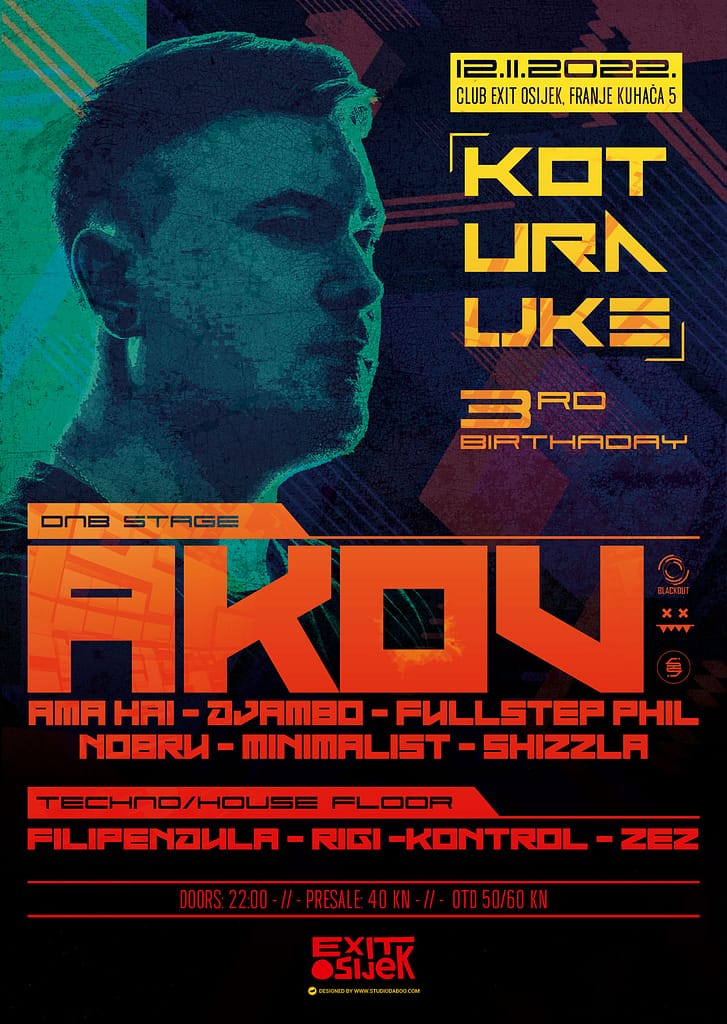 Koturaljke 3rd B'day w/ AKOV (Promo Design) 1 Koturaljke 3rd Bday studiodaboo.com