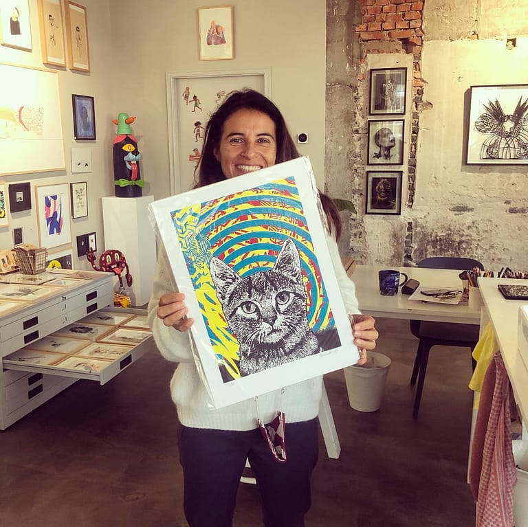 CIla from Nook Gallery the Hague with Daboo's print Hypno